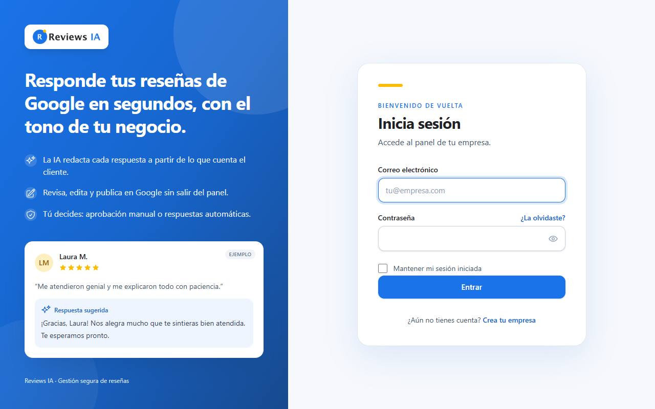 Inicio de sesión nuevo