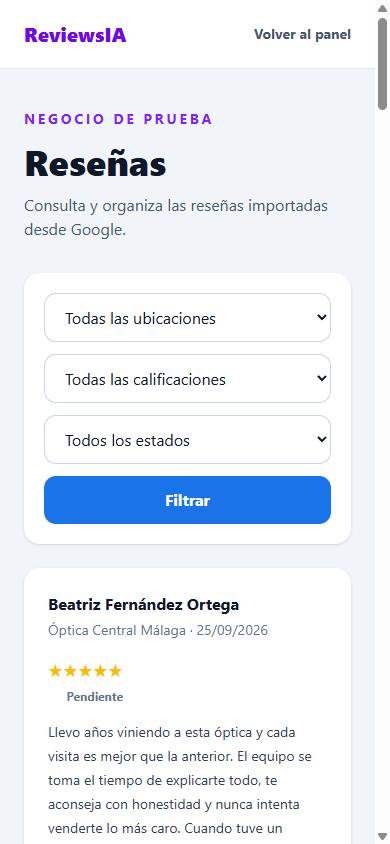 Reseñas en móvil, original